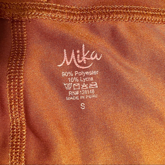Mika Yoga Wear leggings, Burnt Orange, Size Small - Picture 4 of 4